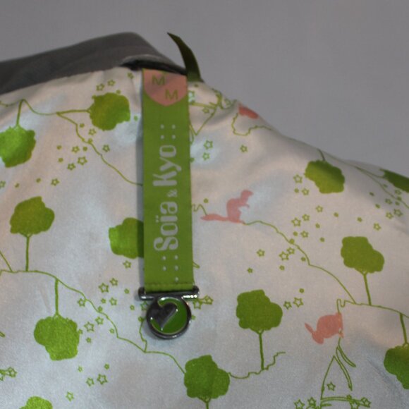 Soya & Kio Women Moto Jacket Gray Zip Up  Cotton Lined Long Sleeves size Medium - Picture 5 of 7